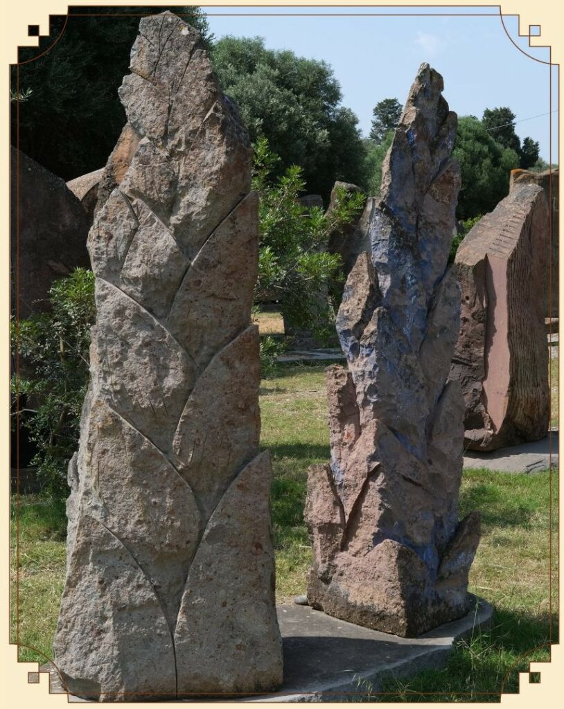 "Spighe" di Pinuccio Sciola al Giardino Sonoro di Sansperate