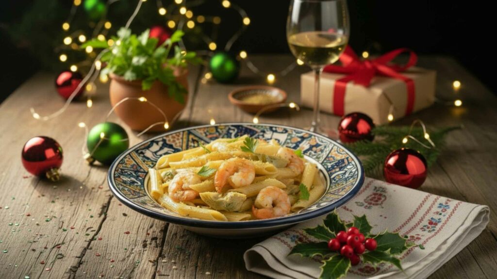 primi piatti di Natale penne rigate pasta