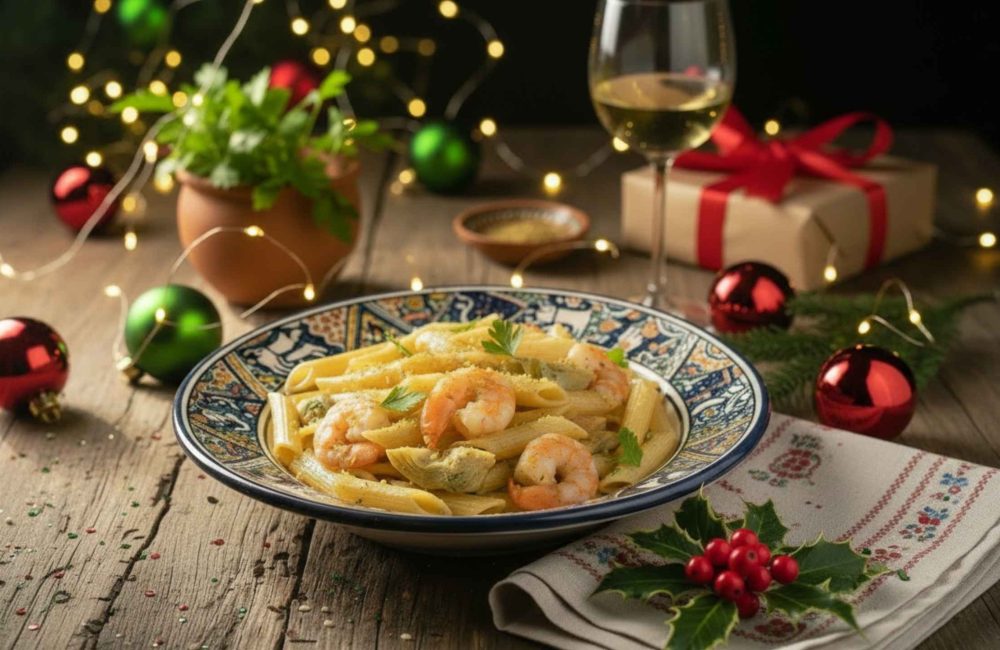 primi piatti di Natale penne rigate pasta